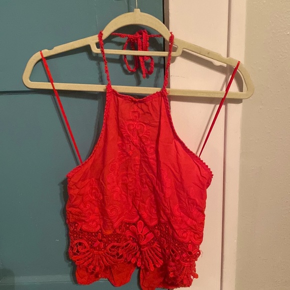 URBAN OUTFITTERS halter tie open back top - Picture 1 of 2